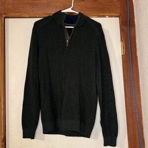Ted Baker Men's Dark Green Zip Up Sweater